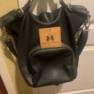 Black Leather Shoulder Bag